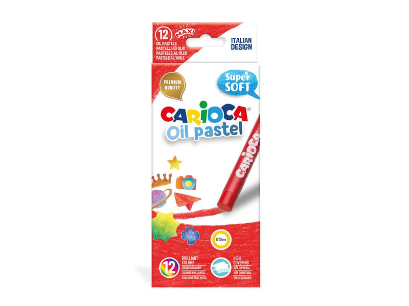 Creioane cerate Carioca Oil Pastel Maxi 12/cutie