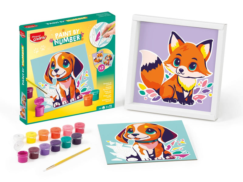 Set Maped Creativ Paint by number - Câine și Vulpe