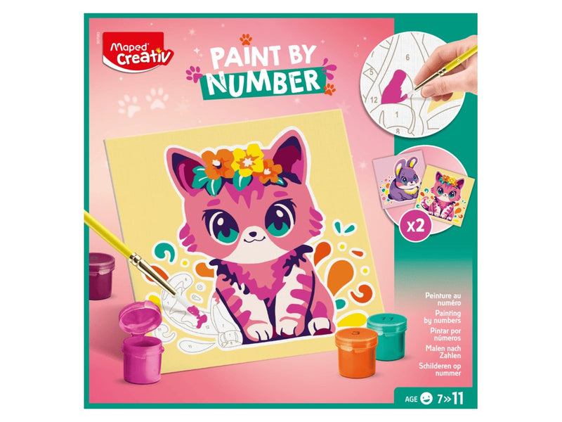 Set Maped Creativ Paint by number - Pisică și Iepure