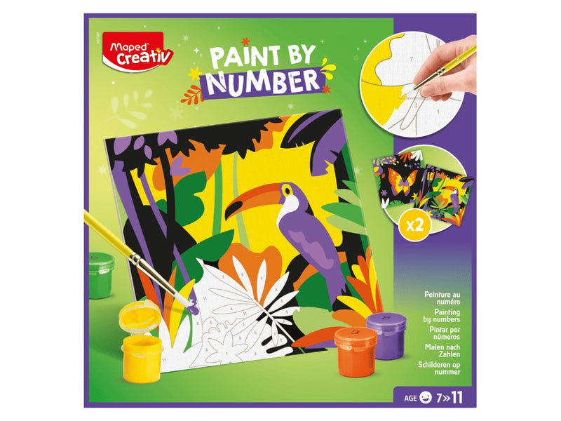 Set Maped Creativ Paint by number - Tucan și Fluture