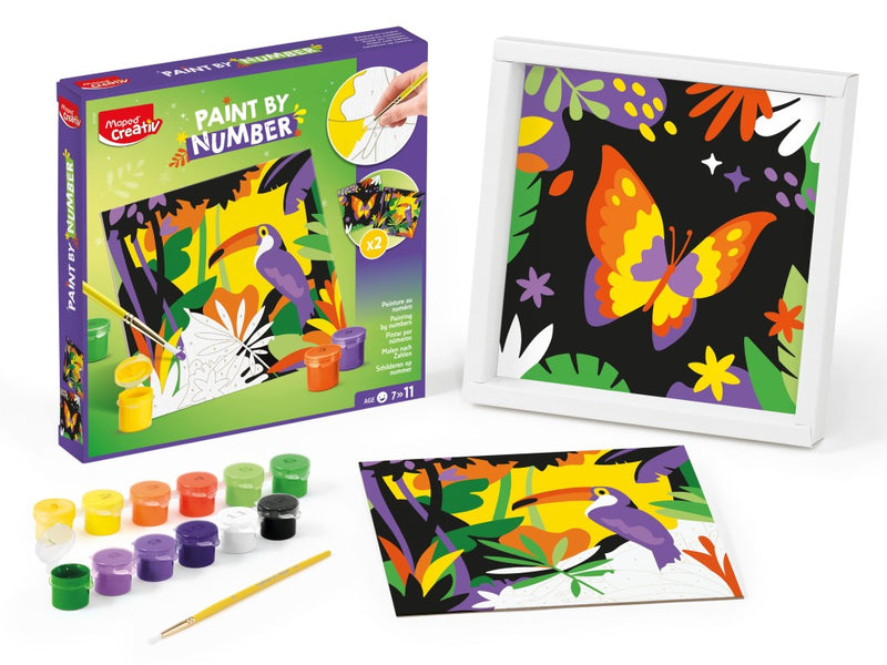 Set Maped Creativ Paint by number - Tucan și Fluture