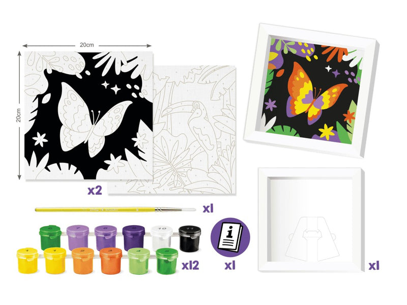Set Maped Creativ Paint by number - Tucan și Fluture