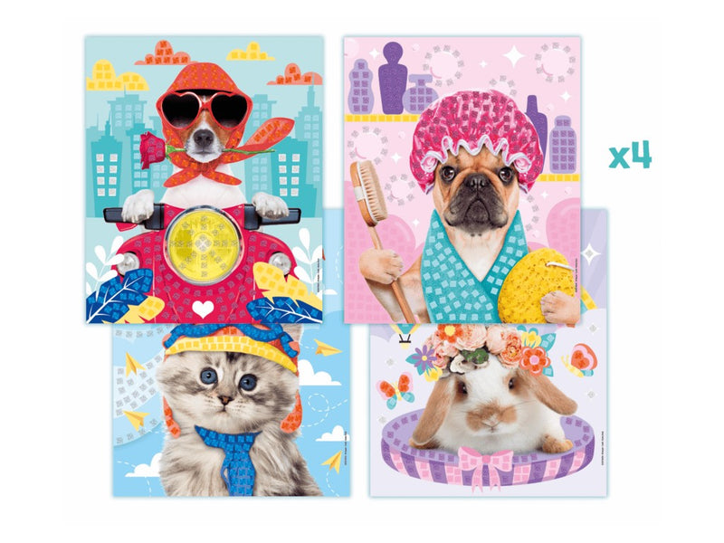Set Maped Creativ Photo Mosaics - Cute animals