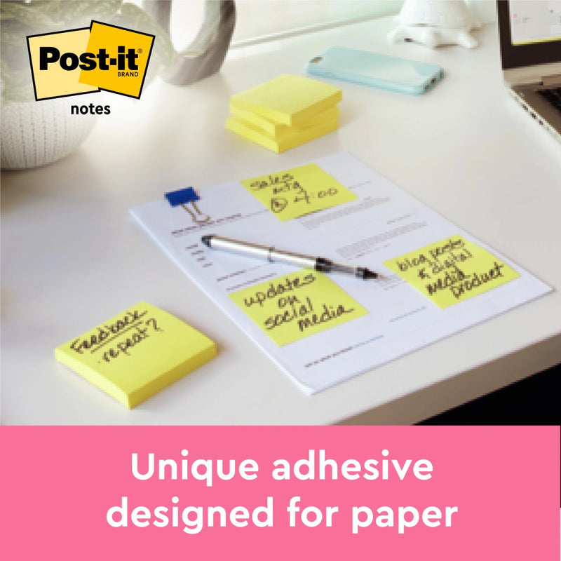 Cub notițe adezive 51 x 38 mm 300 file Post-it Canary Yellow 3/set