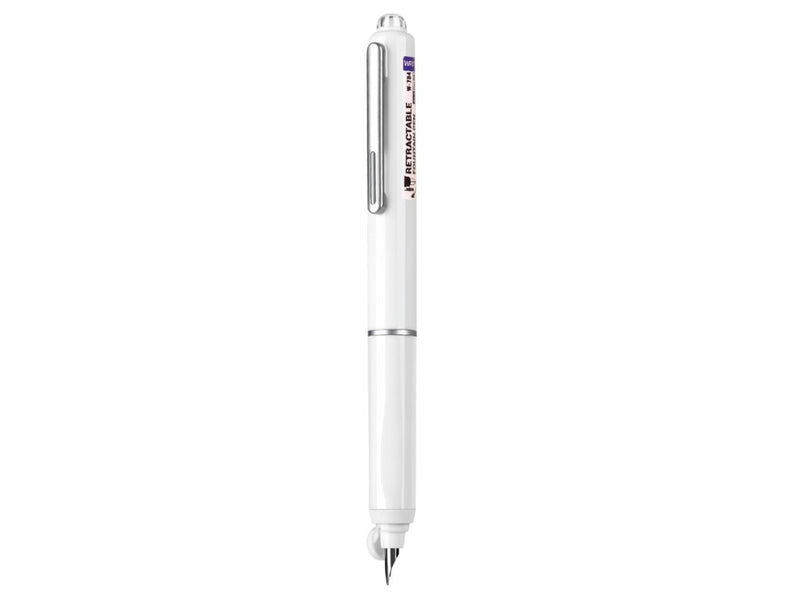 Stilou retractabil Writech corp alb + 5 patroane cu cerneală albastru