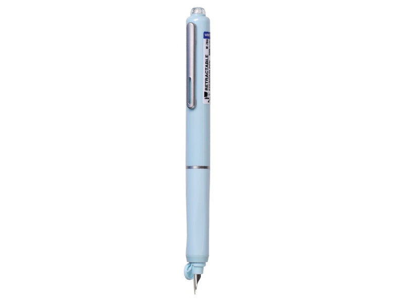 Stilou retractabil Writech corp albastru + 5 patroane cu cerneală albastru