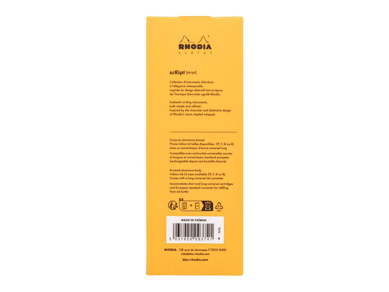 Stilou Rhodia script, peniță tip B