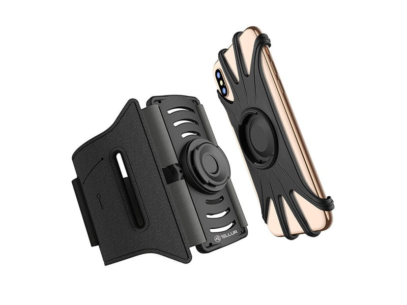 Suport detașabil Tellur de telefon 4"-6.5" pentru braț A100, negru
