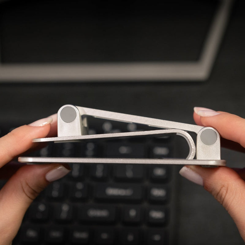 Suport Telefon Birou Tellur, Aluminiu, Argintiu