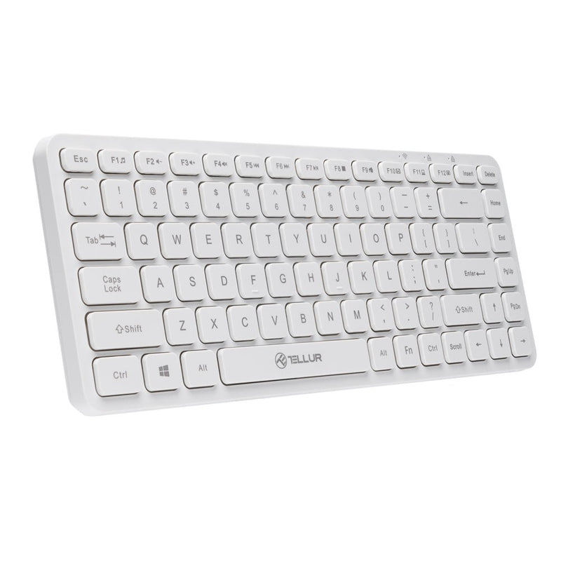Tastatură fără fir Tellur, Mini, Alb
