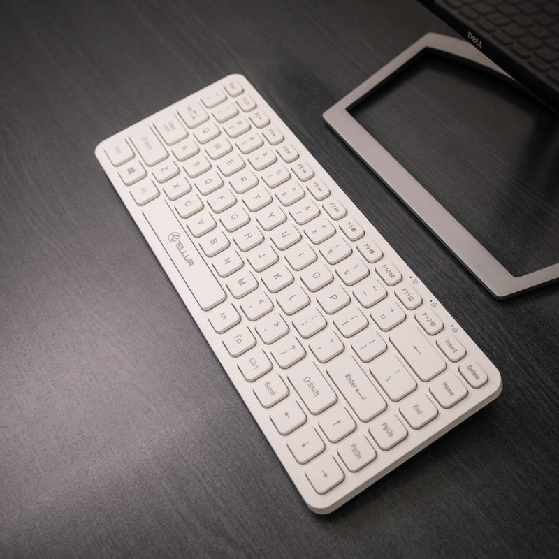 Tastatură fără fir Tellur, Mini, Alb