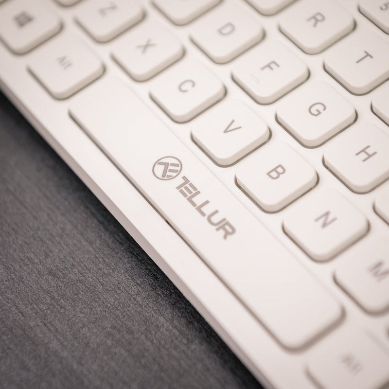 Tastatură fără fir Tellur, Mini, Alb