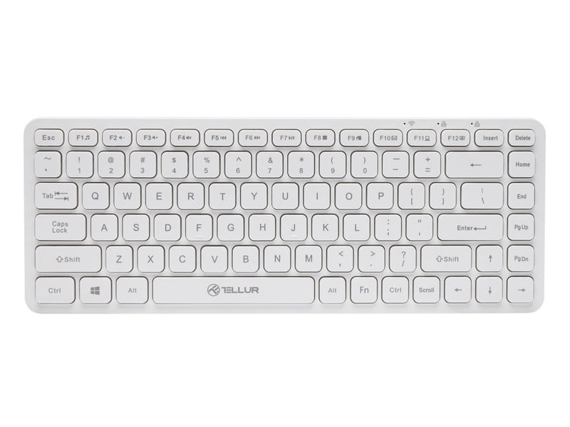 Tastatură fără fir Tellur, Mini, Alb