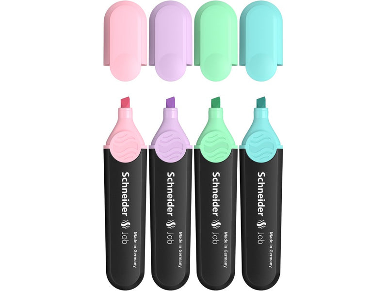 Textmarker Schneider Job Pastel 4/set