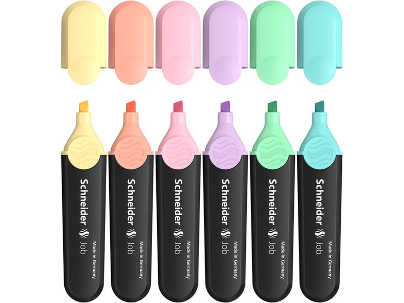 Textmarker Schneider Job Pastel 6/set