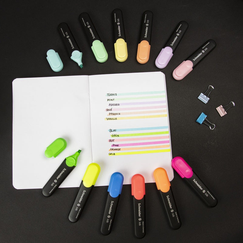 Textmarker Schneider Job Pastel 6/set