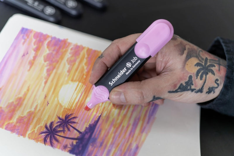 Textmarker Schneider Job Sunset Dreams 6 culori/set