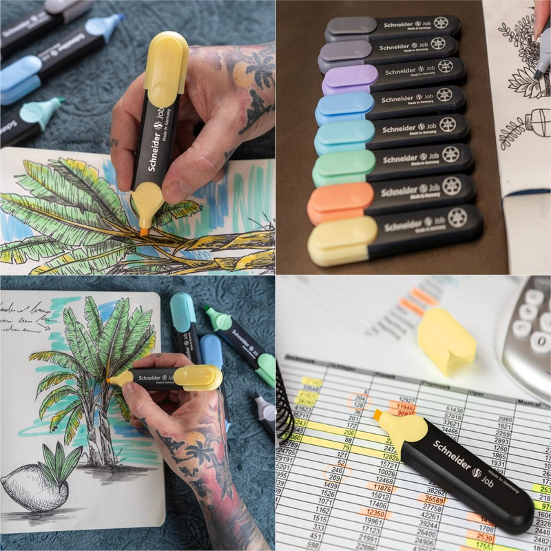Textmarker Schneider Job Sunset Dreams 6 culori/set