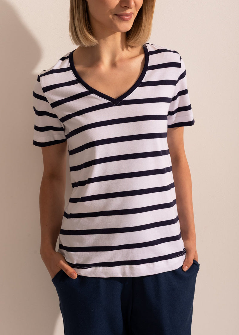 Tricou Damă Simple Stripe