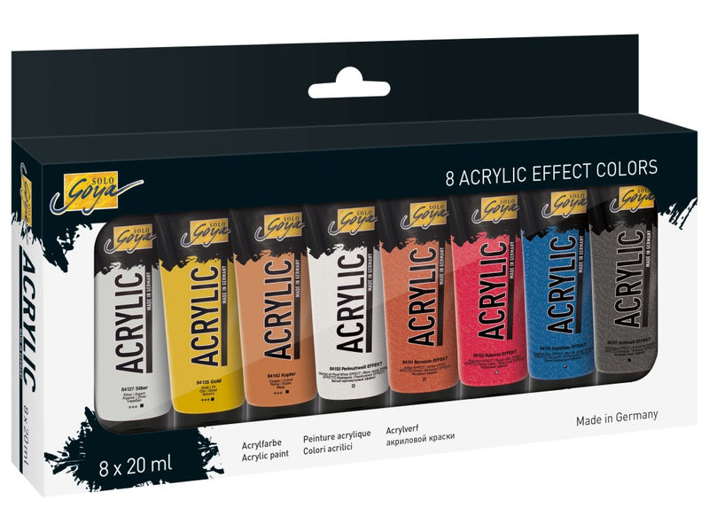 Vopsea acrilică Solo Goya Effect 20 ml 8/set
